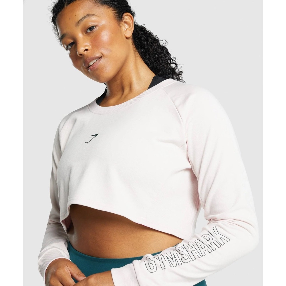 Gymshark cropped hoodie size medium sportswear sweater